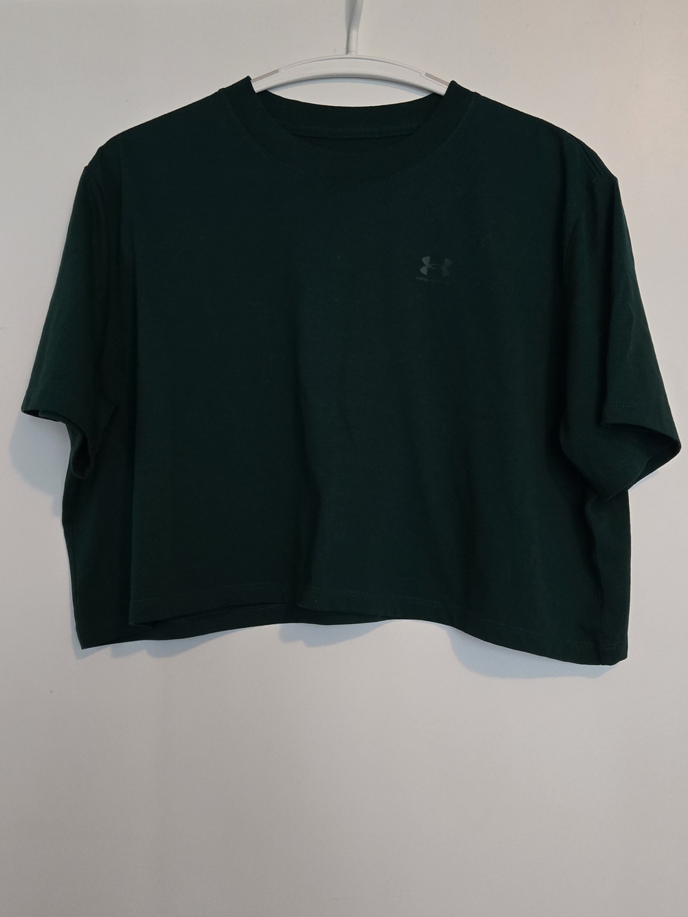 Under Armour Dark Green Cropped T‑Shirt